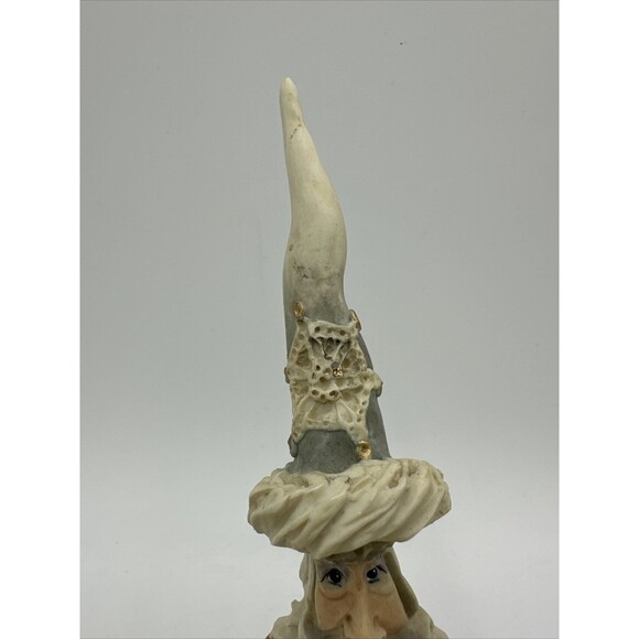Vintage Allyson Nagel Snow Wizard w/ Tree Figurine Signed 1995 Holiday Decor - Picture 5 of 12